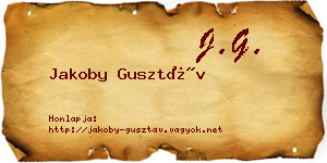 Jakoby Gusztáv névjegykártya