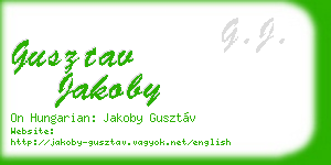 gusztav jakoby business card